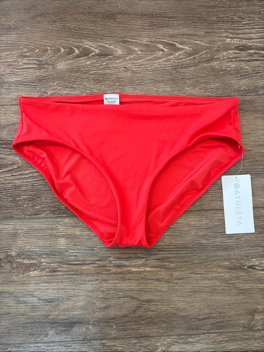 Athleta Clean Full Swim Bottoms in Vibrant Red Women's Size XL NWT w/ liner